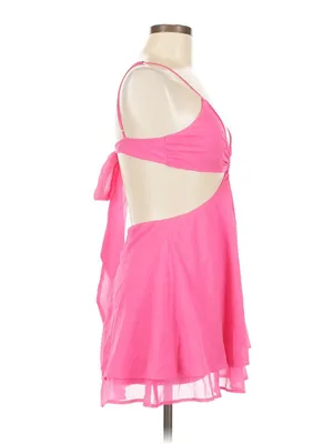 Lucy in the Sky Hot Pink Party Dress Sz M thumbnail 3