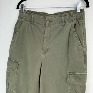 American Eagle Cargo Relaxed Mom Jogger Sz 10 Olive Army Green Cotton Blend thumbnail 9
