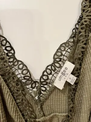 Umgee Green-Light Olive Tank Lace thumbnail 3