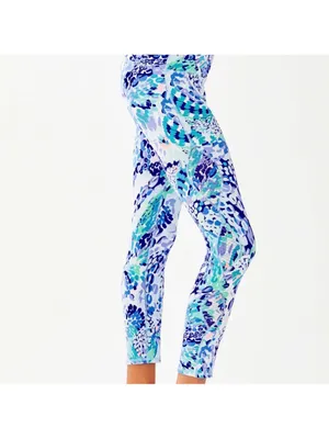 Lilly Pulitzer Luxletic Weekender Oasis Wave After Wave Cropped Leggings Sz Sm thumbnail 3