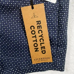 Liverpool Los Angeles Mood‎ Indigo Dot Trouser Shorts Navy Polka Dot 2/26 NEW thumbnail 3
