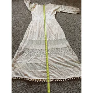 Lulus Modern Menagerie Lace Midi Dress Small Blush Swiftie Romantic Cut Out thumbnail 7