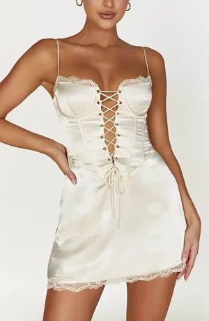 Meshki Khalil a Satin Corset Mini Dress thumbnail 1