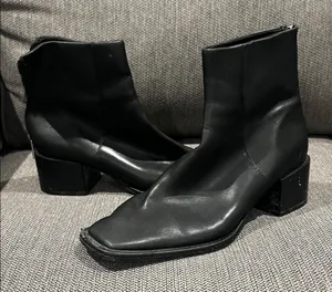 Sleek Black Ankle Booties Size 8 thumbnail 1