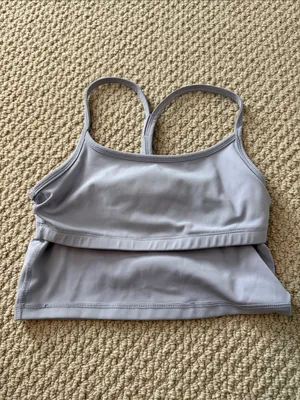 X by Gottex Size Extra Small XS Women's Light Lavender Racerback Crop Bralette thumbnail 6