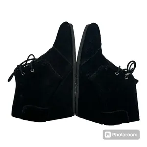 Tom’s black microsuede wedge ankle bootie size 8 thumbnail 2
