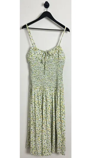 FREE PEOPLE Lavender Daze Dress in Green Combo Size Medium NWT thumbnail 9