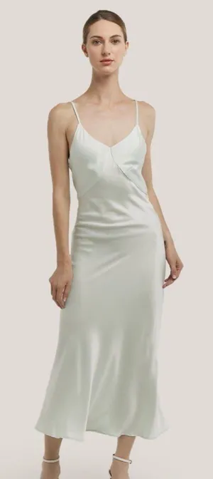 Gentle Herd Light Green Slip Dress thumbnail 1