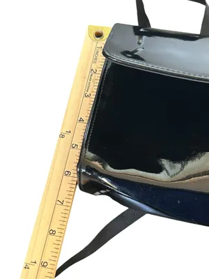Dior Beaute Black Patent Leather Cosmetic Pouch Parfum Clutch thumbnail 6