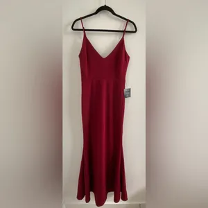 Lulu's Infinite Glory Maxi Dress In Wine Red Size Small New *FLAWS* thumbnail 3