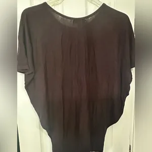D Linea Donna Brown Relaxed Asymmetrical Short Sleeve Tee thumbnail 3