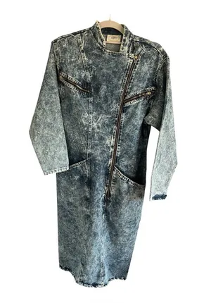Chameleon Acid Wash Denim Long dress thumbnail 1