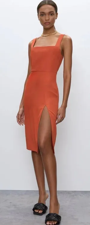 BABATON 90s‎ Slit Midi Dress thumbnail 1
