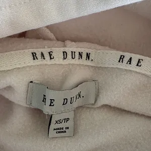 Rae Dunn Cream Hoodie Purple Sequins‎ Size XS Wine Time thumbnail 4