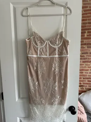 Lulus Lace Midi Dress White thumbnail 3