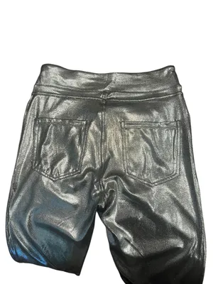 NWT Halara Silver Metallic Leggings Disco Party Club Wear Costume Small thumbnail 4