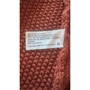 Universal Thread Womens‎ XS Rust Orange Ruffle Cable Knit Open Front Cardigan thumbnail 3
