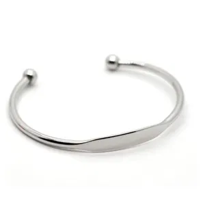 NEW Cuff Bracelet Bangle Bar‎ Rhodium Plated Sterling Silver thumbnail 2