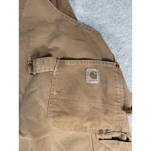 Carhartt Bib Overalls Double Knee Nail apron 2XL 46x30** Made USA Vtg Work Farm thumbnail 9