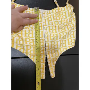 Peppermayo YELLOW AND WHITE MEADOW LOGO Bustier Top Size 2 thumbnail 12