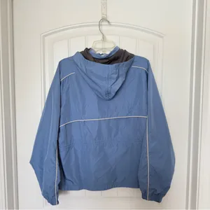 Reebok Large Blue Full Zip‎ Hooded Gorpcore Y2K Windbreaker Jacket Granola Girl thumbnail 2