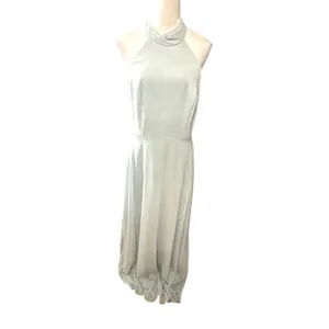 After Six Maxi Dress Halter Style Backless High Neck Chiffon Light Blue 14 NWOT thumbnail 2