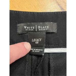 White House Black Market Size 4R Flare Leg Dress Pants Womens Stretch Black (299 thumbnail 7