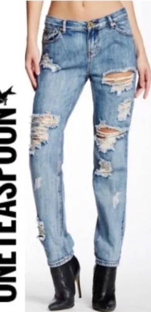 One Teaspoon Awesome Baggies low waist medium rise distressed jeans thumbnail 1