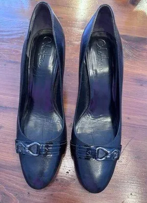 Cole Haan Women's Clair Leather Dress Pump Black 3" Heel Size 10 Career thumbnail 1