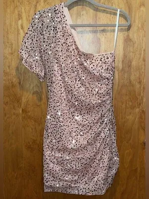 Jodi Kristopher Sequin One Shoulder Dress thumbnail 1