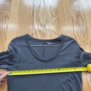 Garnet Hill Dress Medium Gray A-Line 3/4 Sleeve Scoop‎ Neck Trapeze Hong Kong thumbnail 7