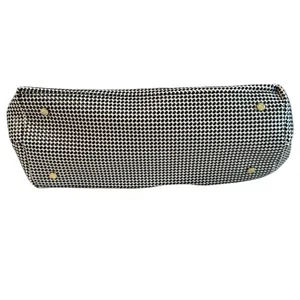 Gianni Bini Black & White Geometric Dot Structured Satchel with Gold‎ Hardware thumbnail 8