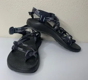 Chaco Sandals Black Blue Checkered Straps Strappy Women’s Sz 9 thumbnail 1