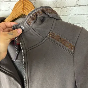 Cavallo Equestrian Bejeweled Brown Equestrian Hooded Jacket thumbnail 5