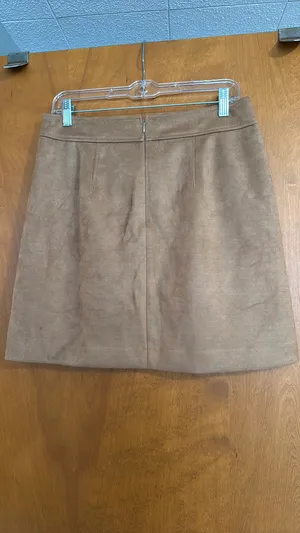 Loft Faux Suede Skirt Camel 6 thumbnail 2