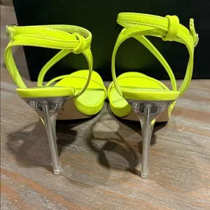 New AAJ‎ by Adminah Neon Green Strappy Stiletto Sandals – Size 7 thumbnail 8