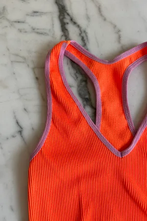 Free People Movement Orange Purple Sports Bra thumbnail 2