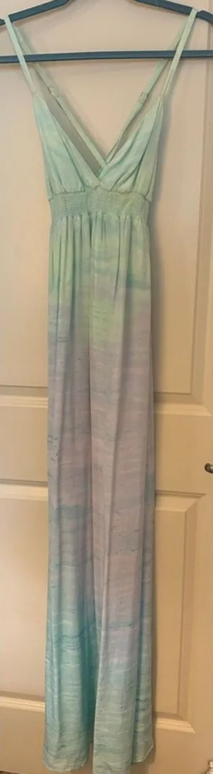 Gypsy Mint Maxi Women's Sz Medium Pastel Gradient Maxi Dress thumbnail 1