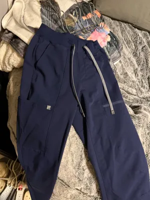 Fabletics Scrub Pants Jogger Navy Blue thumbnail 1