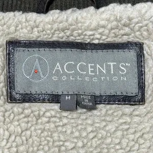 Accents Collection Faux Leather Sherpa Utility Jacket thumbnail 8