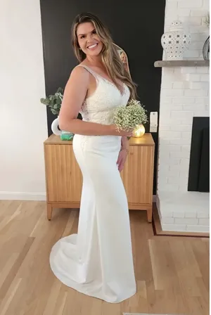 Lulus New Precious Promise White Satin Embroidered Lace Mermaid Maxi Dress thumbnail 7