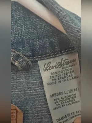 Levi’s Jean Jacket Large 12/14 Blue Denim Trucker thumbnail 5