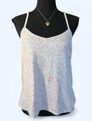 Vintage Y2K Coastal Fairycore Hurley Tank Top Pink Tropical Cami Size Medium 💗 thumbnail 1