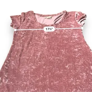 Vintage Gold Label Victoria's Secret Pink Velvet Short Sleeve Mini‎ Dress Sz M thumbnail 7