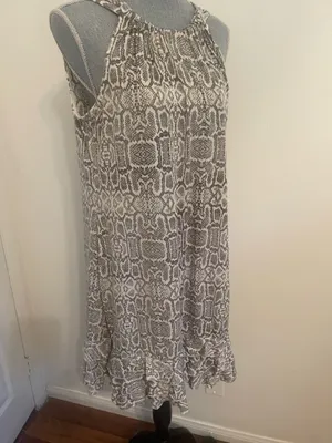 Void Snake Print Halter Swing Dress Size L thumbnail 8