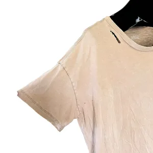 aerie Distressed oversized Crewneck Tee in Taupe Beige thumbnail 7