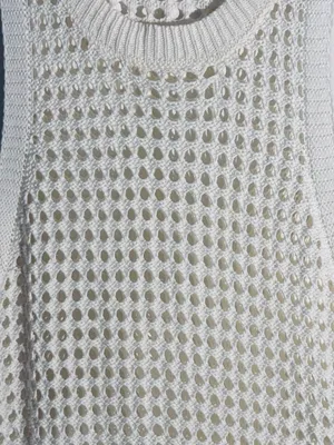 Shade&Shore Women's M Crochet Cover Up Midi Dress White, Boho, Cottage, Summer thumbnail 7