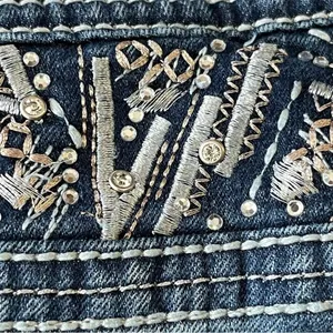 Miss Me Women’s Mid Rise Easy Skinny Embellished Pockets Y2K Jeans thumbnail 7