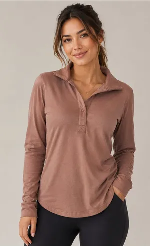 Mountain Hardwear Lavender Pull On Athletic Sweatshirt Medium Snap Closure thumbnail 1