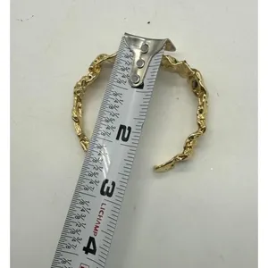 Amber Sceats Emery Cuff‎ Bracelet Crushed Metal Design 24k Plated thumbnail 6
